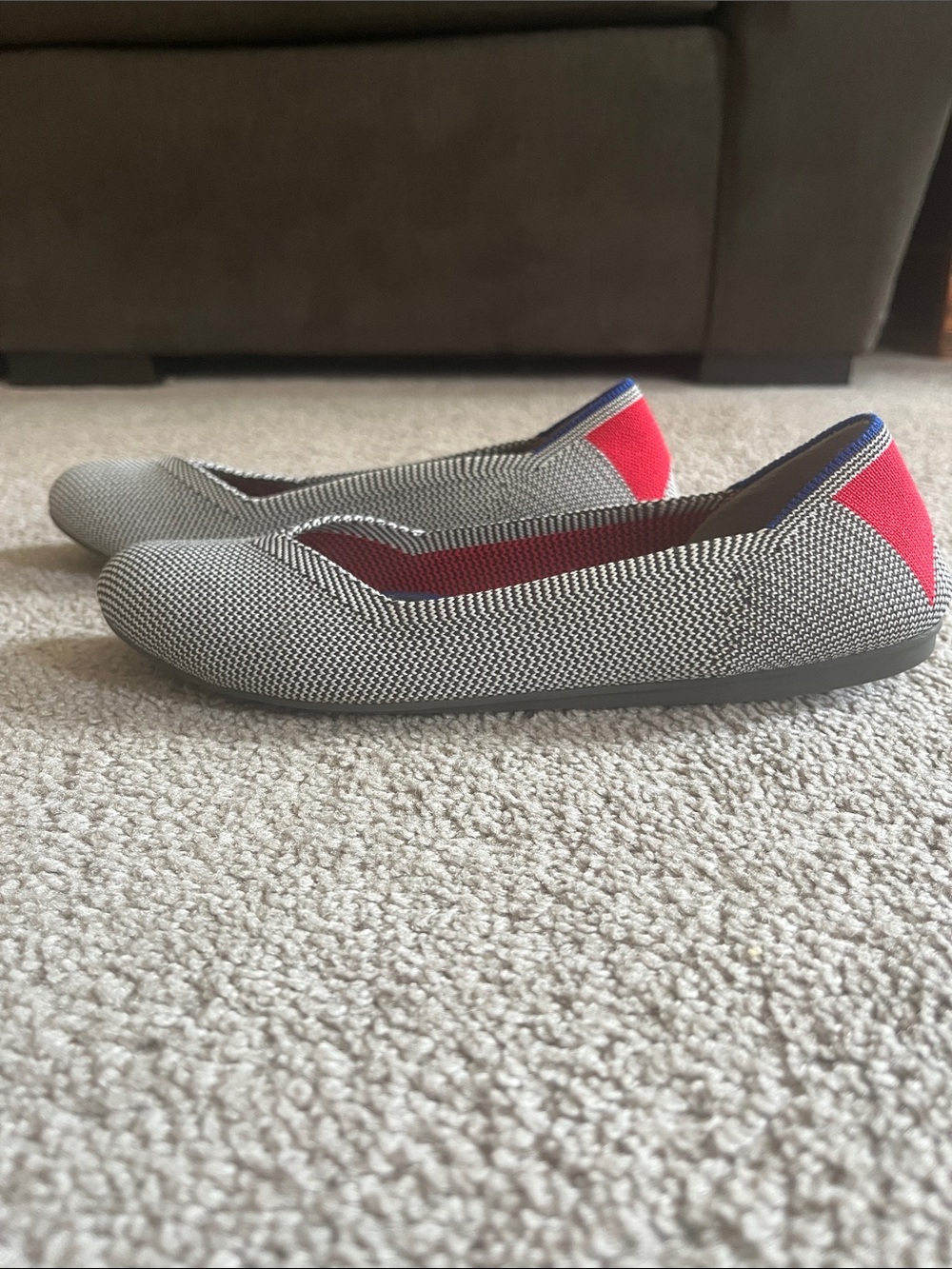 Rothy’s Ballet Flats with Red Heel Accent
